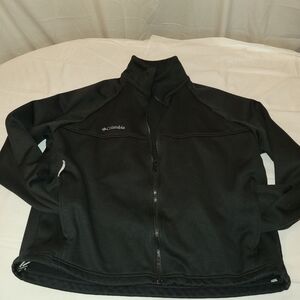Columbia Black Zip-Up Jacket Core Interchange Drawstring Waist